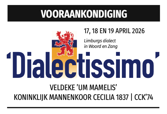 Advertentie Vooraankondiging 2026 Dialectissimo (DE)